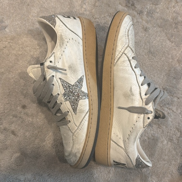 Golden Goose Women's Ball Star Sneakers - White and Glitter - Picture 5 of 6